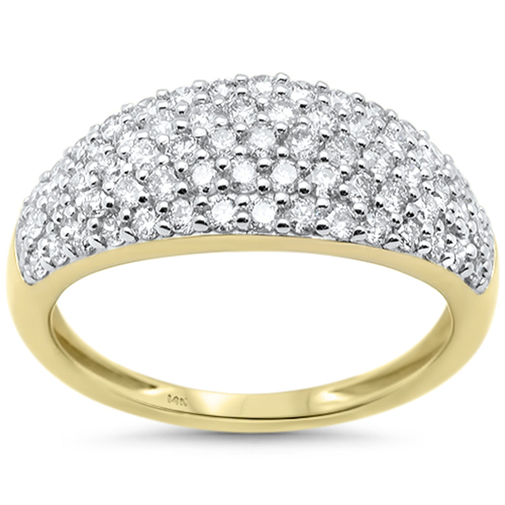 SPECIAL!1.00ct G SI 14K Yellow Gold Diamond Dome Band Ring Size 6.5