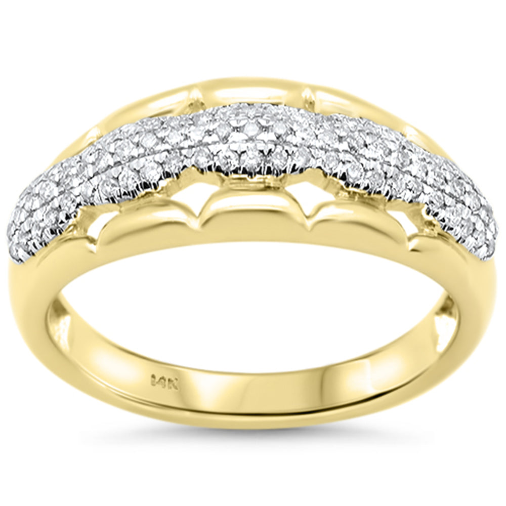 SPECIAL!.28ct G SI 14K Yellow Gold Trendy Style Womens Diamond Ring Size 6.5