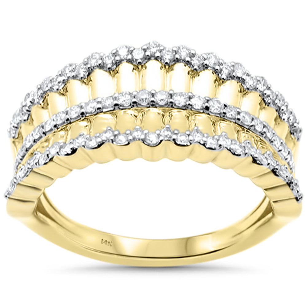 SPECIAL!.40ct G SI 14K Yellow Gold Trendy Style Womens Diamond Ring Size 6.5