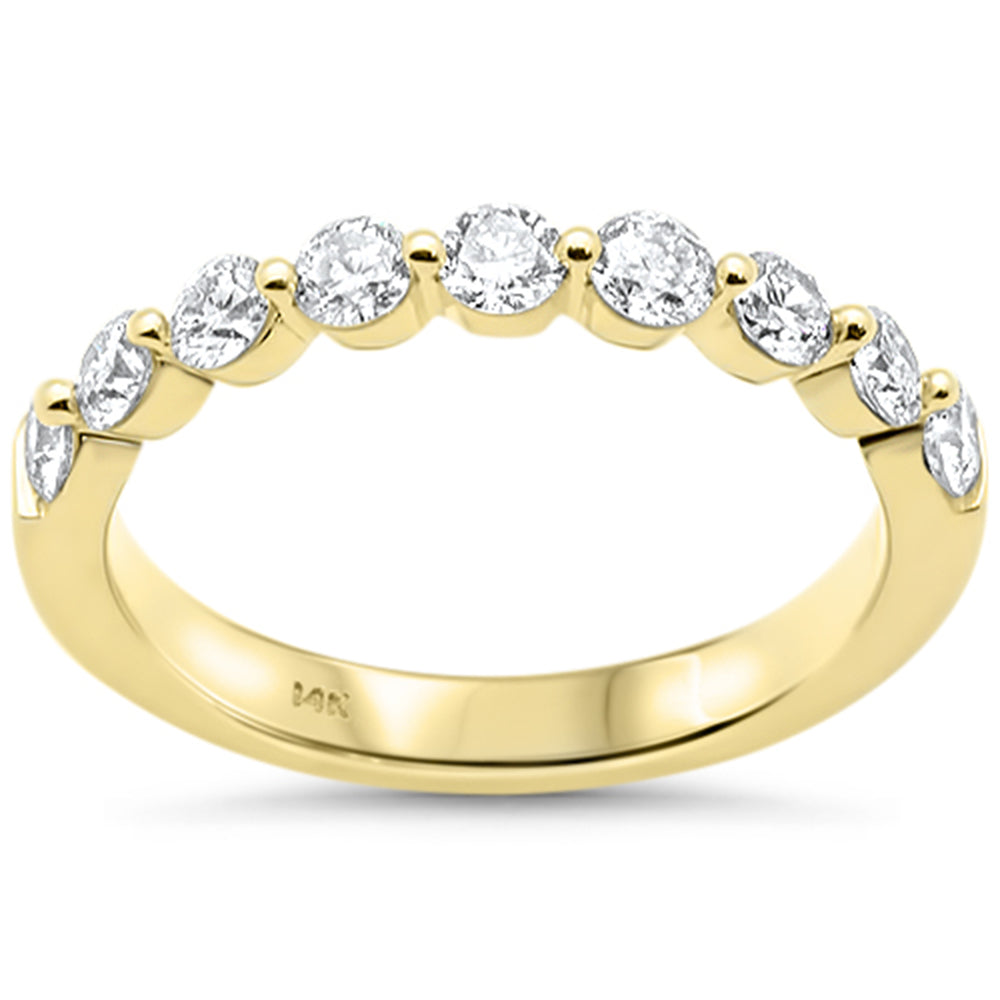 SPECIAL!.78ct G SI 14K Yellow Gold Round Diamond Women's Band Ring Size 6.5