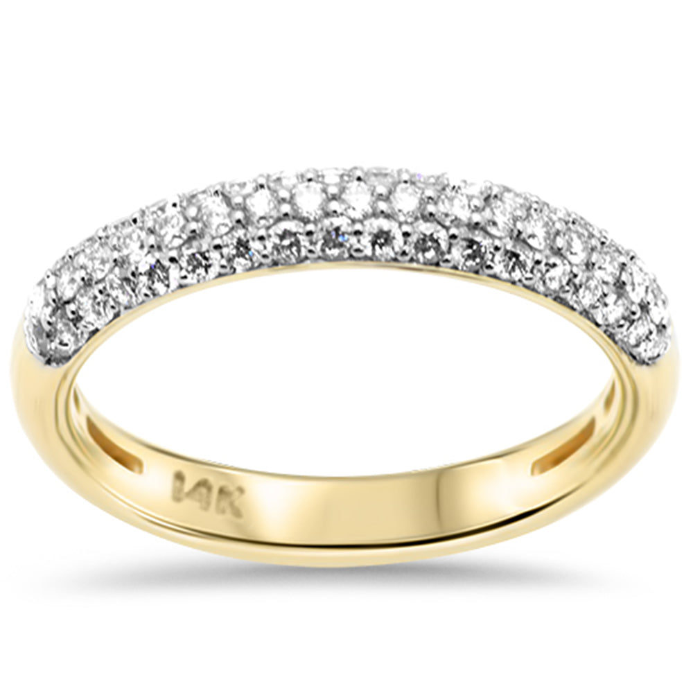 SPECIAL!.49ct G SI 14K Yellow Gold Round Diamond Ring Band Size 6.5