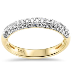 SPECIAL!.49ct G SI 14K Yellow Gold Round Diamond Ring Band Size 6.5