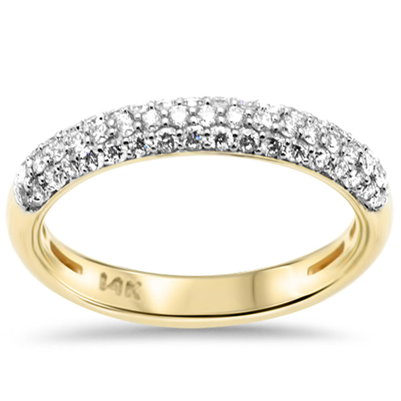 SPECIAL!.49ct G SI 14K Yellow Gold Round Diamond Ring Band Size 6.5
