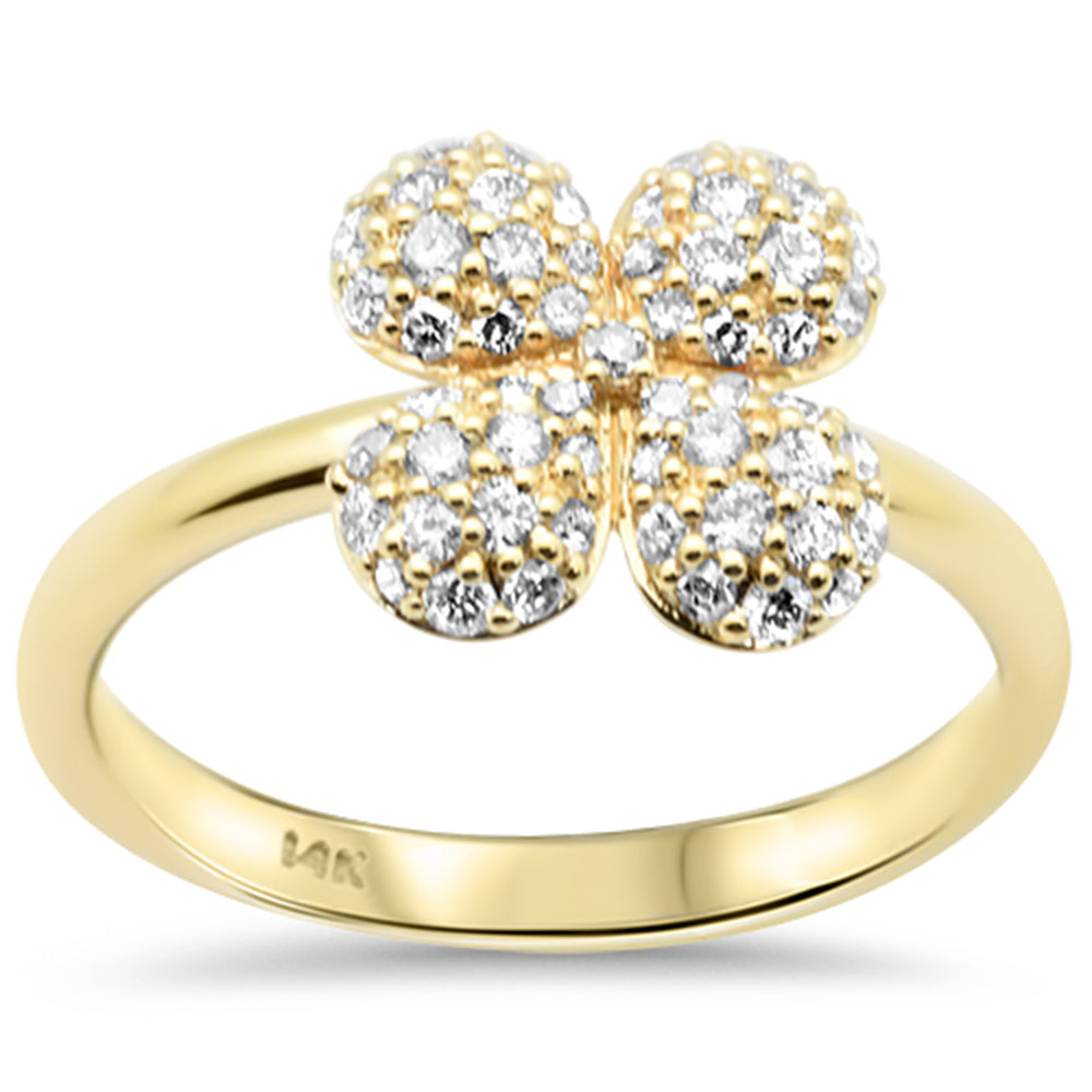 SPECIAL!.47ct G SI 14K Yellow Gold Round Diamond Flower Style Ring Size 6.5