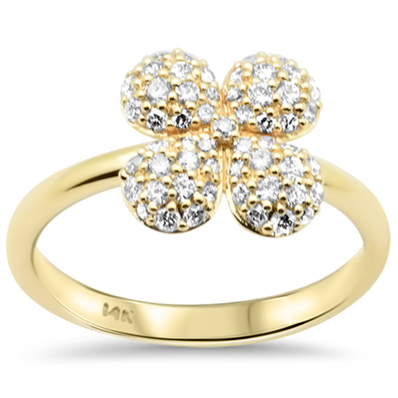 SPECIAL!.47ct G SI 14K Yellow Gold Round Diamond Flower Style Ring Size 6.5
