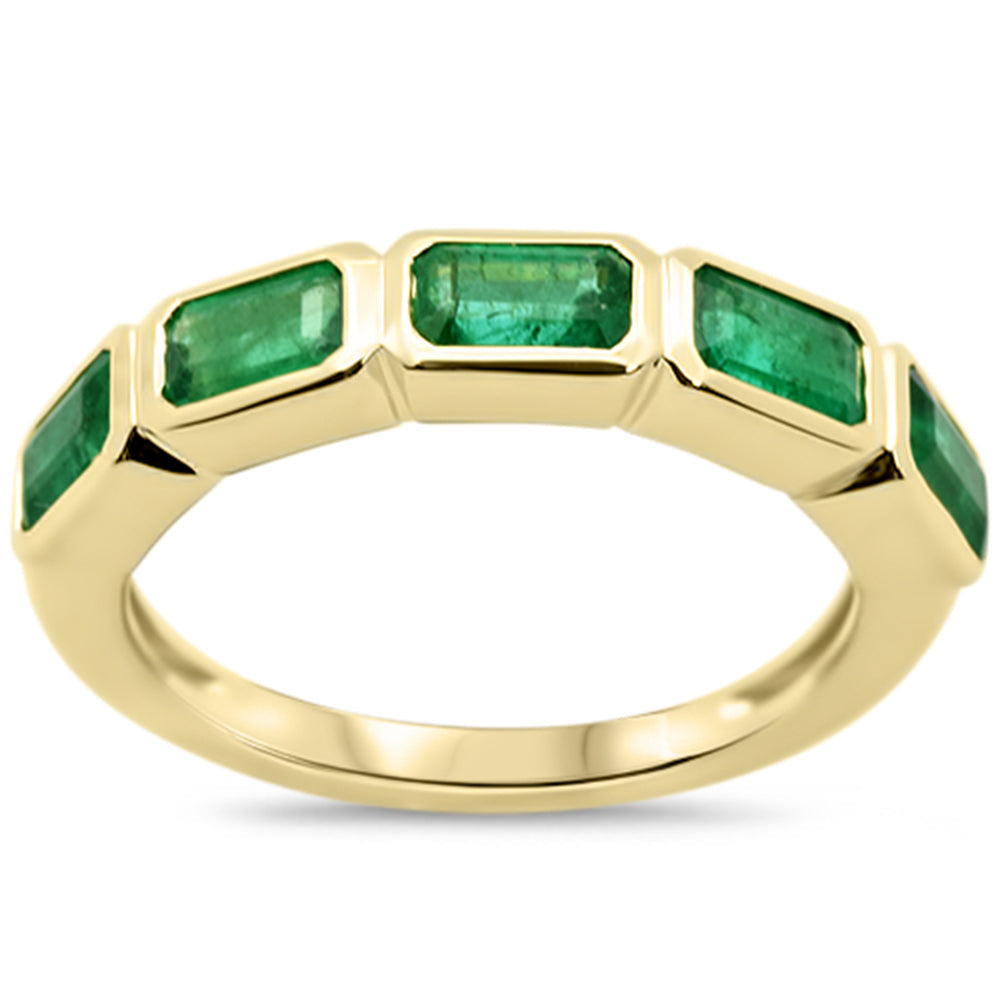 SPECIAL!1.33ct G SI 14KT Yellow Gold Emerald Gemstone Ring Size 6.5