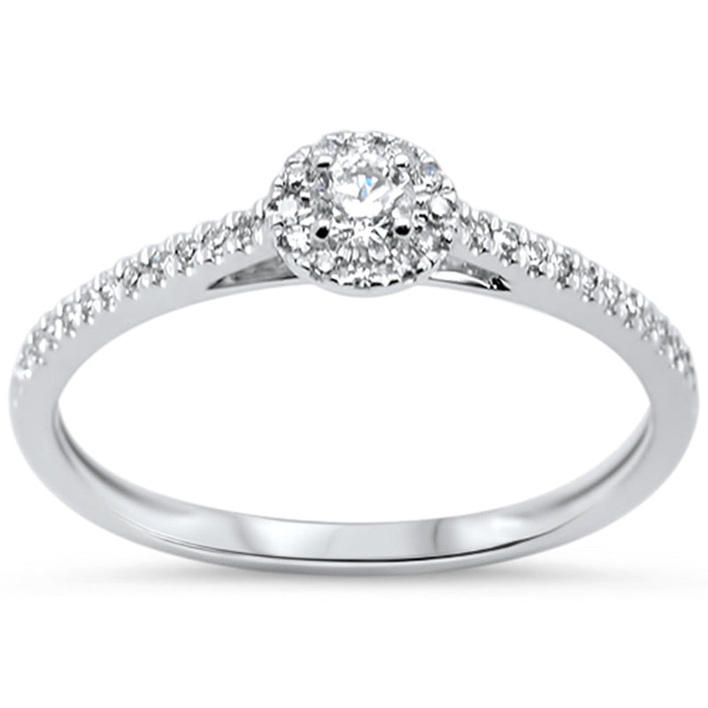 SPECIAL!.25ct G SI 14KT White Gold Round Diamond Engagement Ring Size 7