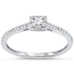 SPECIAL!.25ct G SI 14KT White Gold Princess Cut Diamond Engagement Ring Size 7
