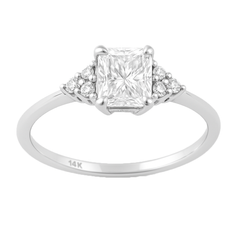 SPECIAL!.57ct G SI 14K White Gold Radiant Cut Diamond Engagement Ring Size 6.5