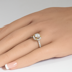 SPECIAL!1.72ct G SI 14K Yellow Gold Diamond & Round Cut Engagement Ring Size 6.5