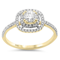 SPECIAL!.62ct G SI 14K Yellow Gold Round Diamond Engagement Ring Size 6.5