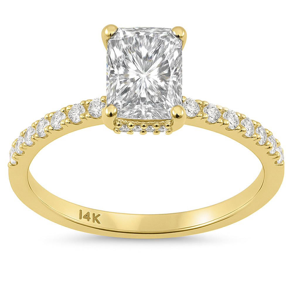 SPECIAL!1.20ct G SI 14K Yellow Gold Radiant Cut Diamond Engagement Ring Size 6.5
