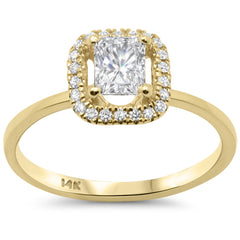 SPECIAL!.63 G SI 14K Yellow Gold Radiant Cut Diamond Engagement Ring Size 6.5