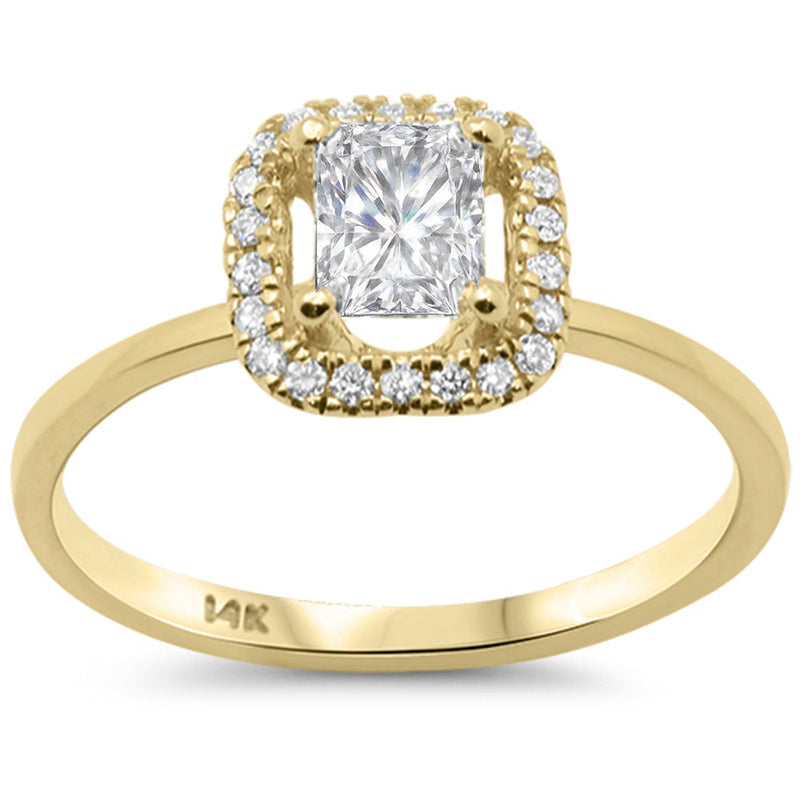 SPECIAL!.63 G SI 14K Yellow Gold Radiant Cut Diamond Engagement Ring Size 6.5