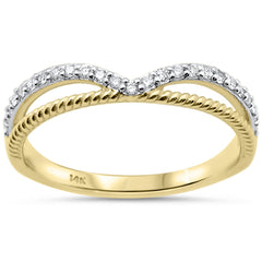 SPECIAL!.15ct G SI 14K Yellow Gold Diamond Fashion Ring Size 6.5
