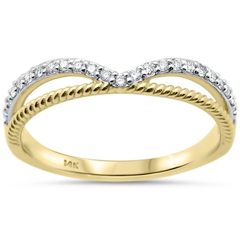 SPECIAL!.15ct G SI 14K Yellow Gold Diamond Fashion Ring Size 6.5