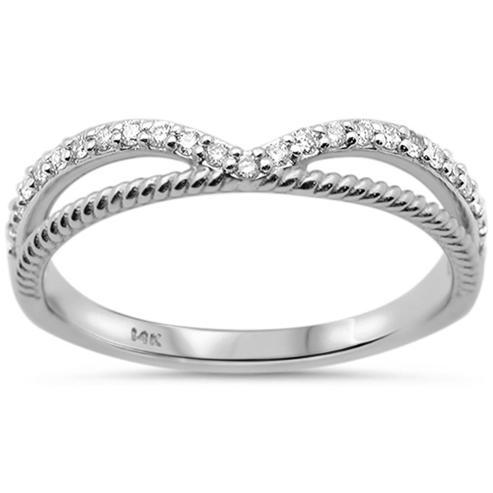 SPECIAL! .15ct G SI 14K White Gold Diamond Fashion Band Ring Size 6.5