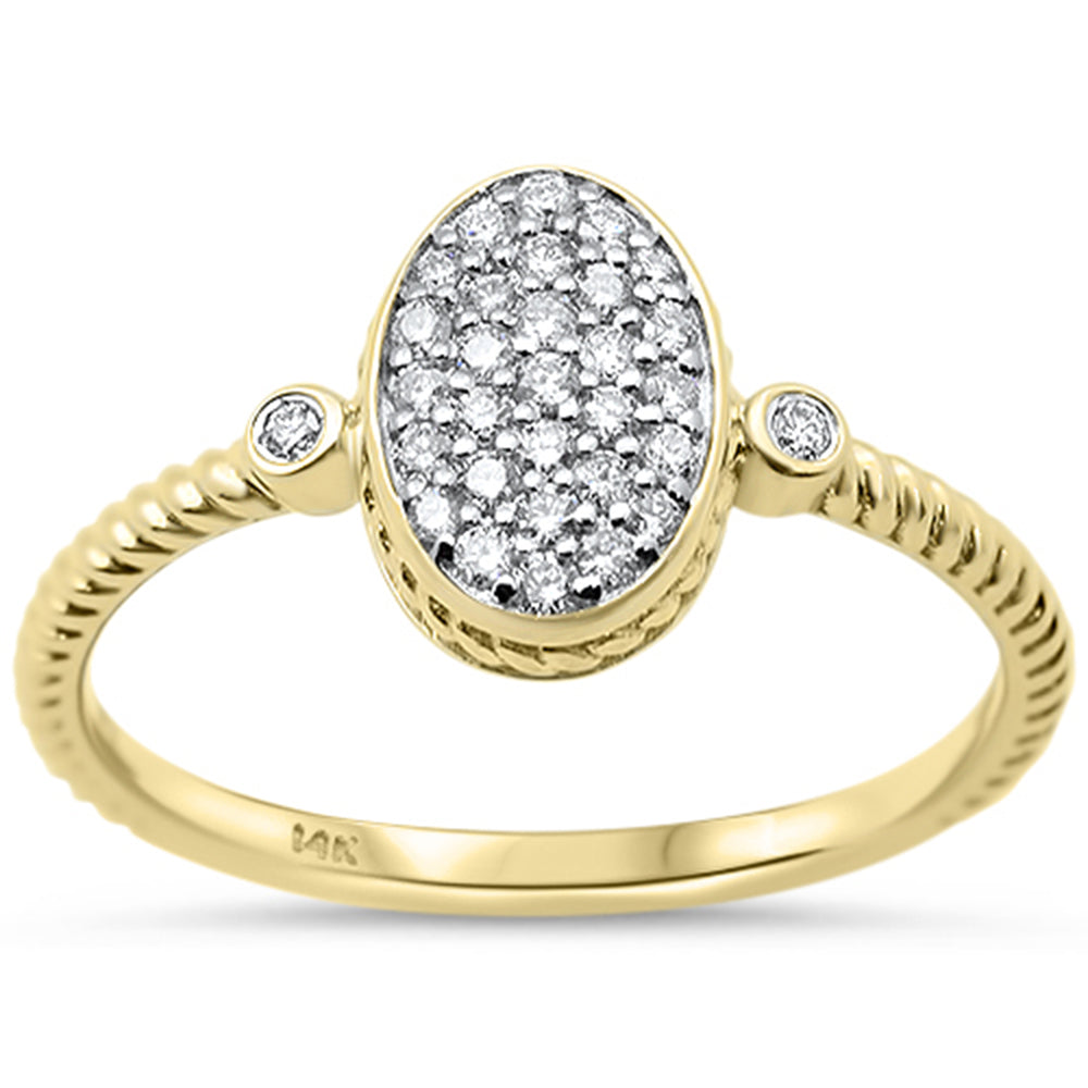 SPECIAL!.19ct G SI 14K Yellow Gold Oval Shape Diamond Engagement Ring Size 6.5