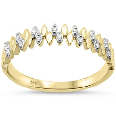 SPECIAL! .07ct G SI 14K Yellow Gold Diamond Trendy Band Ring Size 6.5