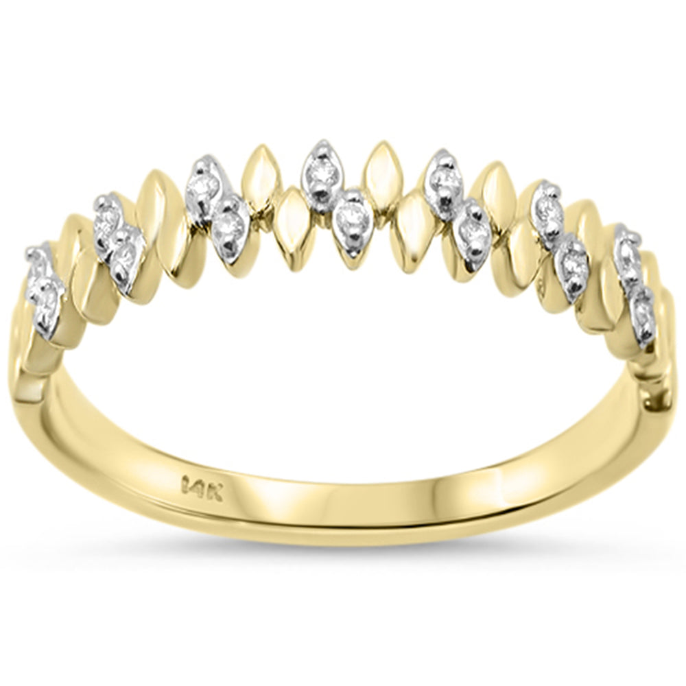 SPECIAL! .07ct G SI 14K Yellow Gold Diamond Trendy Band Ring Size 6.5
