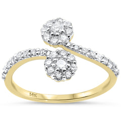 SPECIAL!.56ct G SI 14K Yellow Gold Diamond Wrap Around Band Ring Size 6.5