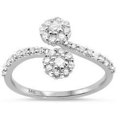 SPECIAL!.56ct G SI 14K White Gold Diamond Wrap Around Ring Size 6.5