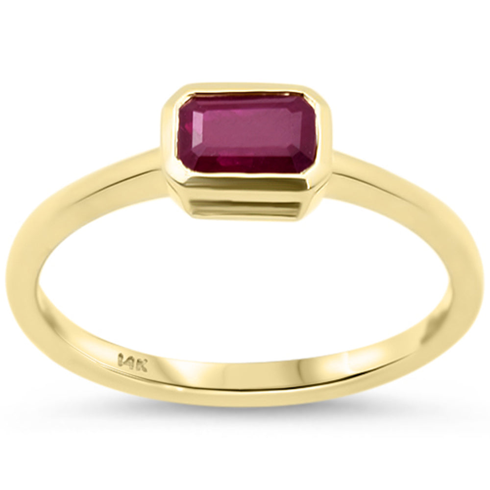 SPECIAL!.66ct G SI 14K Yellow Gold Diamond & Ruby Gemstone Ring Size 6.5