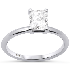 SPECIAL!1.00ct G SI 14K White Gold Diamond Cushion Cut Diamond Engagement Solitaire Ring Size 6.5
