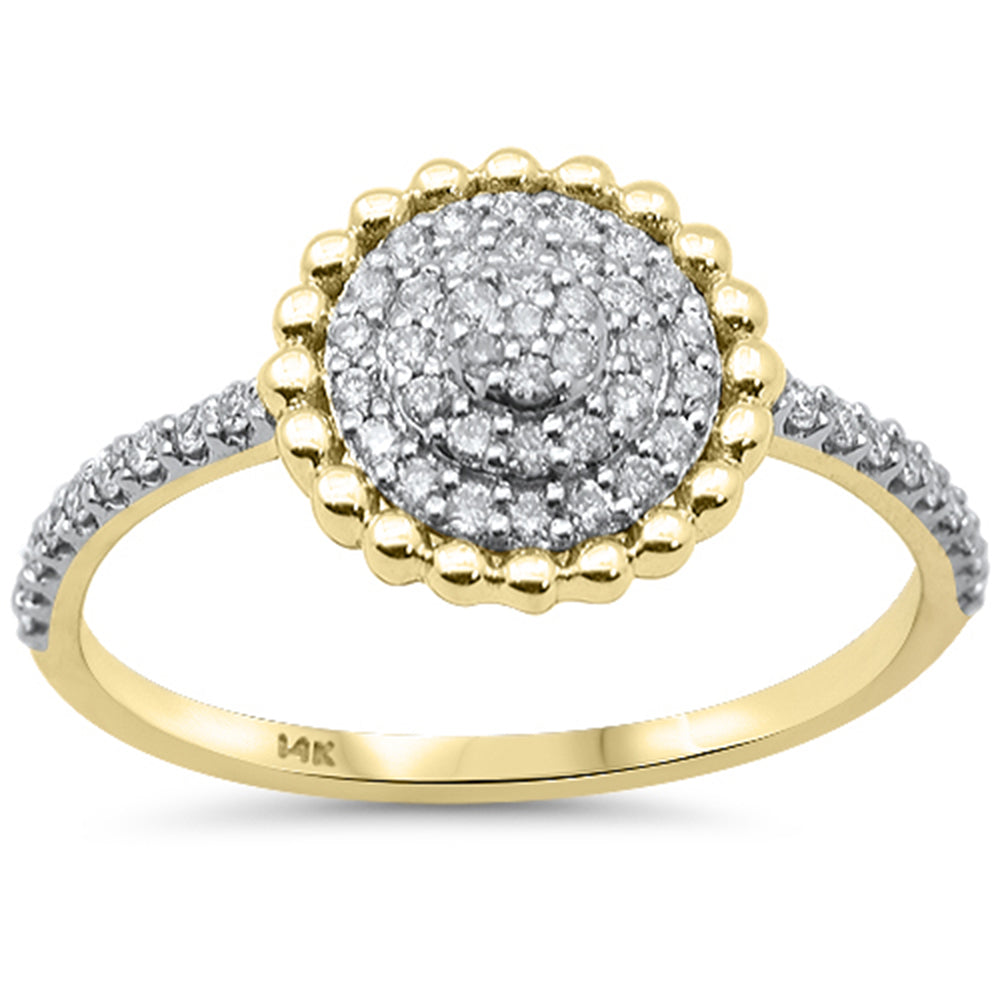 SPECIAL!.24ct G SI 14K Yellow Gold Round Shaped Diamond Band Ring Size 6.5
