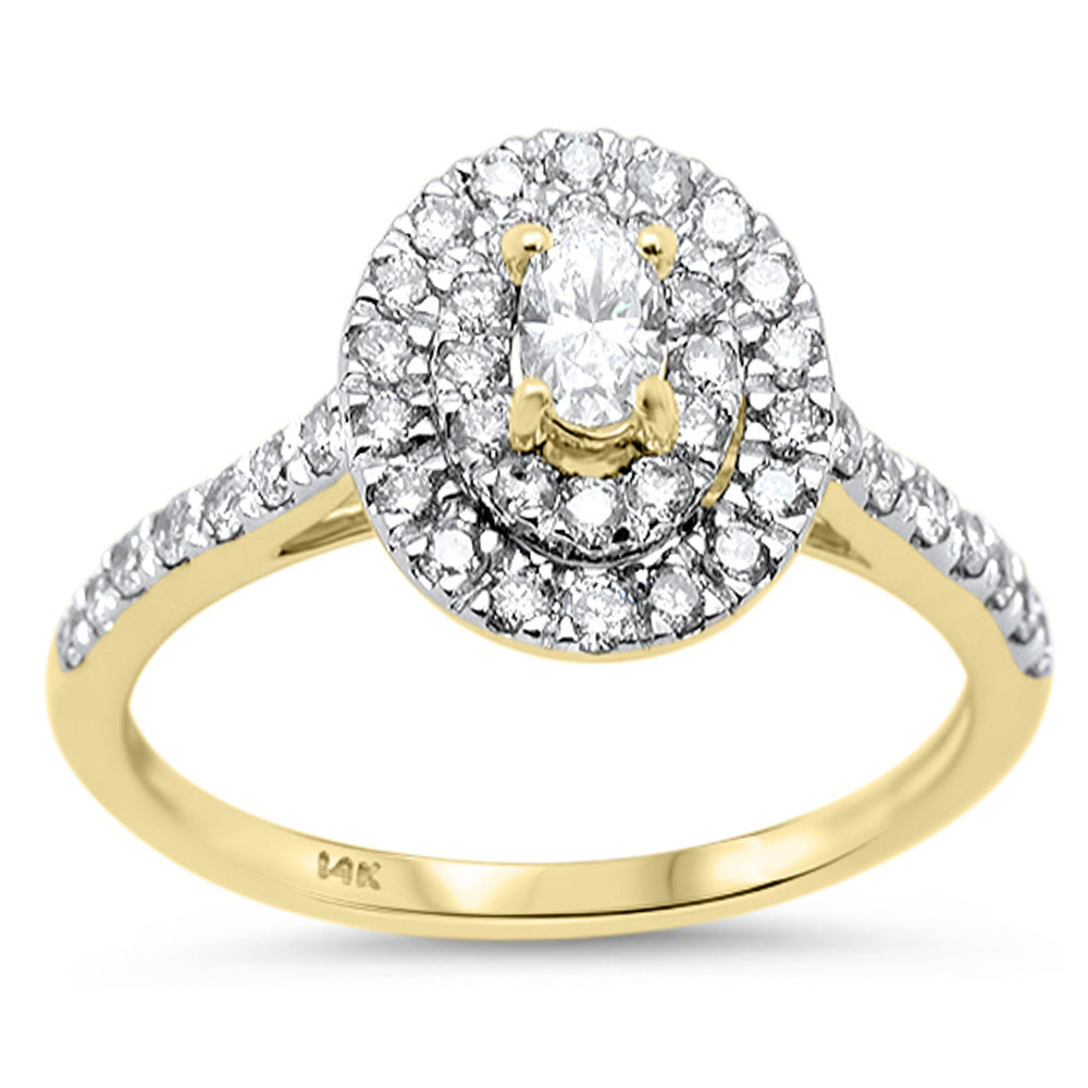 SPECIAL!.75ct G SI 14K Yellow Gold Diamond Oval Shape Diamond Ring Size 6.5