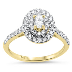 SPECIAL!.75ct G SI 14K Yellow Gold Diamond Oval Shape Diamond Ring Size 6.5