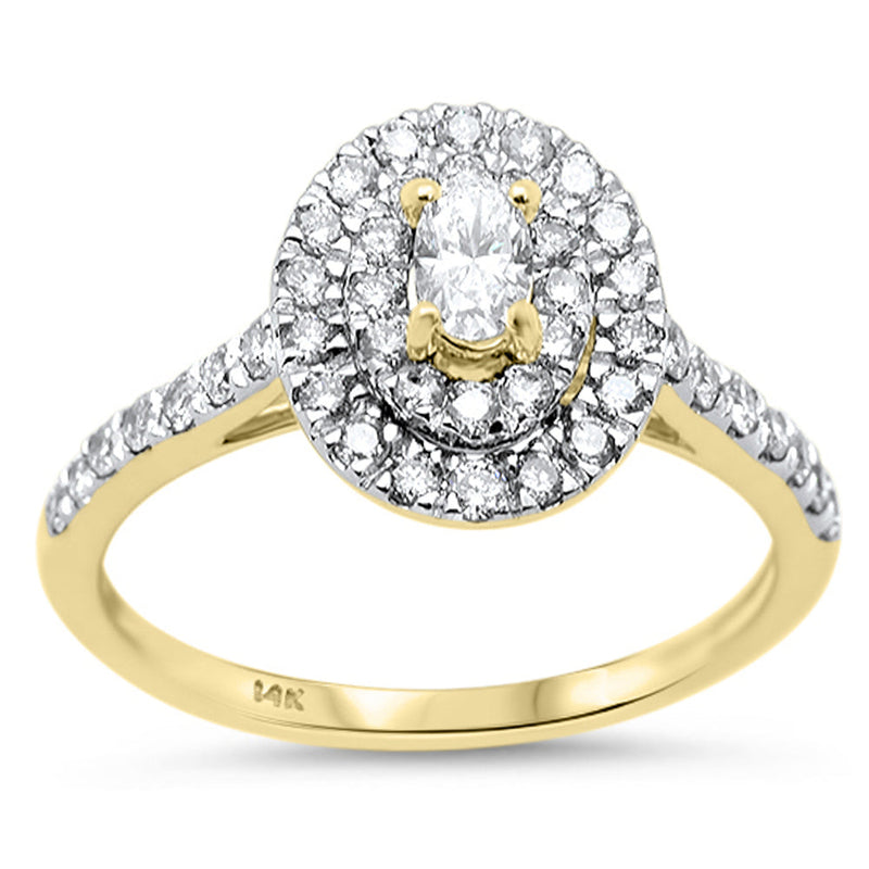 SPECIAL!.75ct G SI 14K Yellow Gold Diamond Oval Shape Diamond Ring Size 6.5