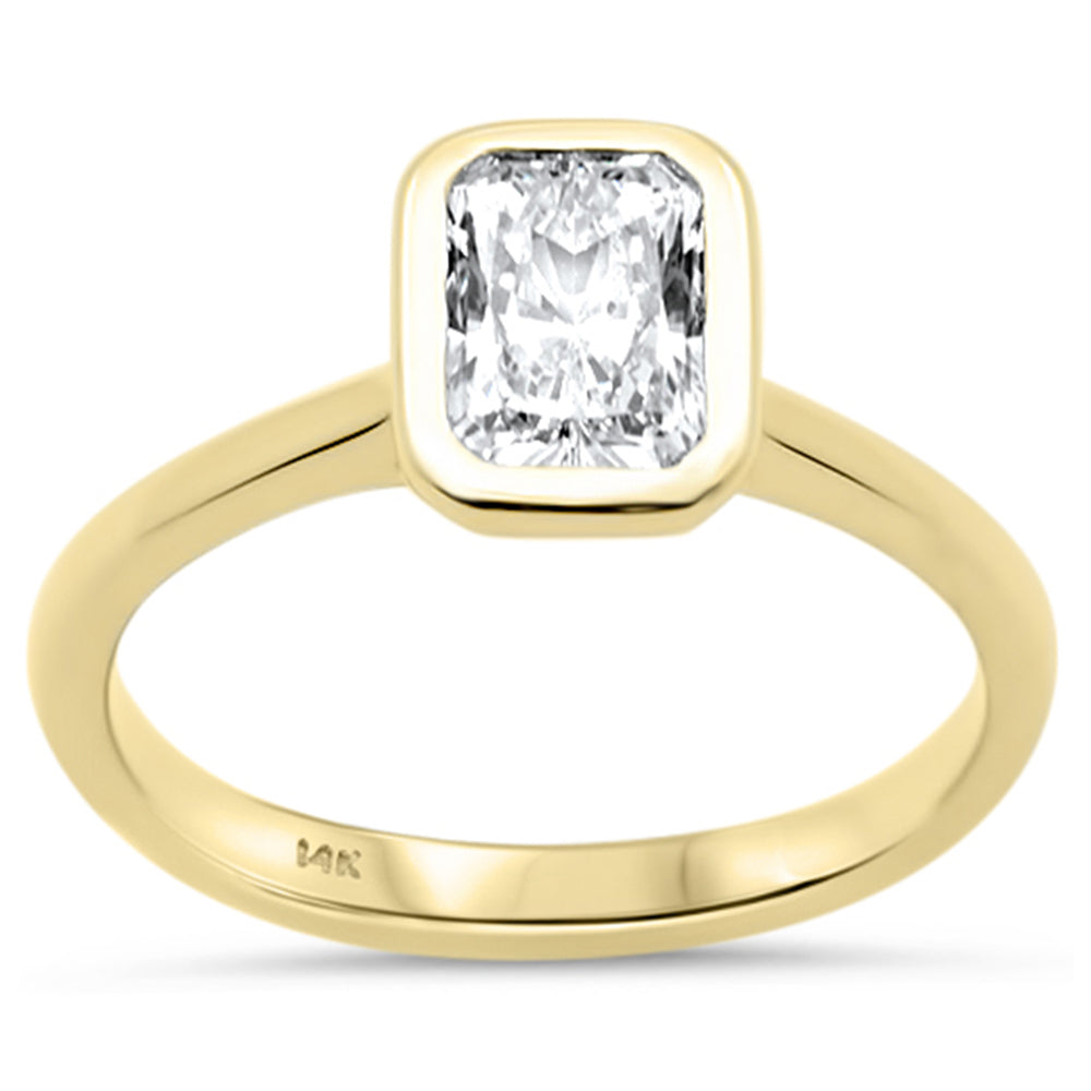 SPECIAL!1.02ct G SI 14K Yellow Gold Radiant Cut Diamond Solitaire Ring Size 6.5