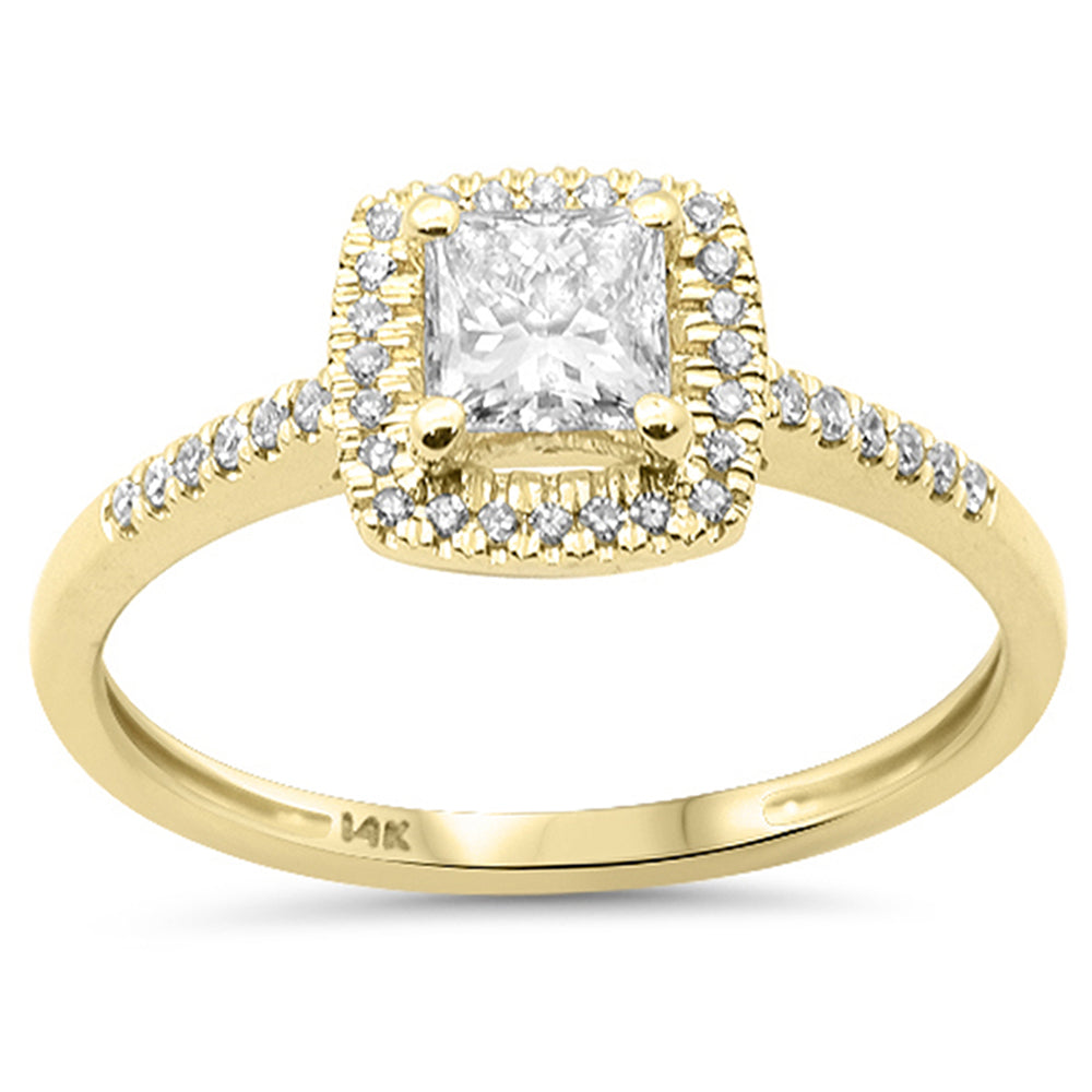 SPECIAL! .64ct G SI 14K Yellow Gold Princess Cut Diamond Engagement Ring Size 6.5