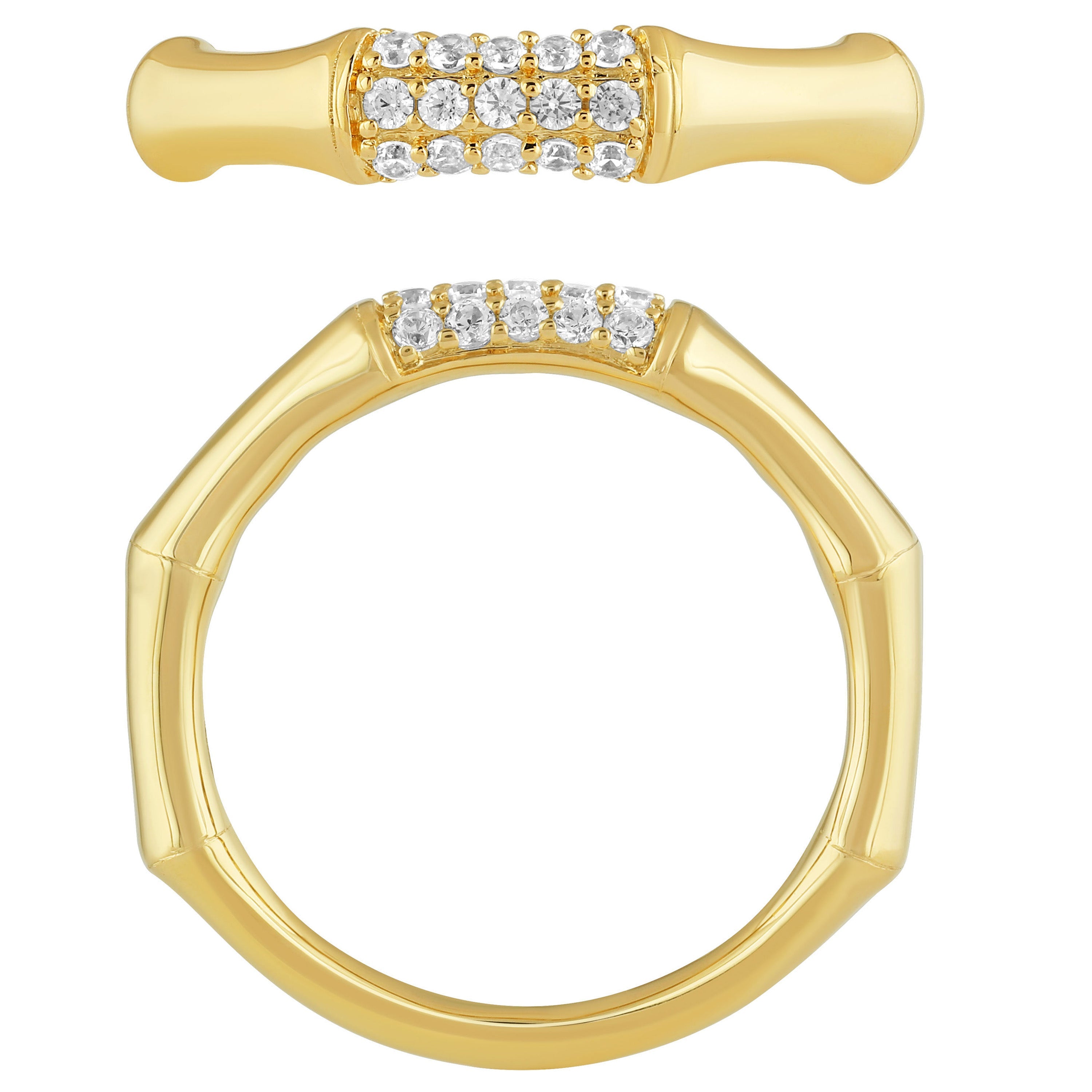SPECIAL! .15ct G SI 14kt Yellow Gold Bamboo Style Round Diamond Band Ring Size 6.5