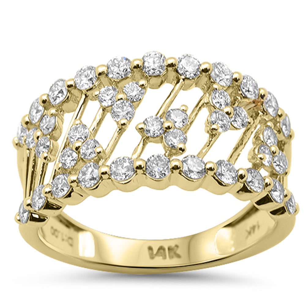 SPECIAL! .96ct G SI 14kt Yellow Gold Modern Round Diamond Band Ring Size 6.5