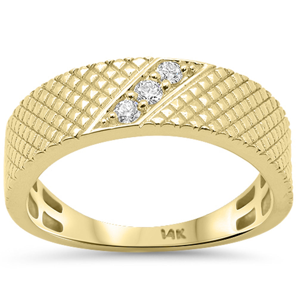 SPECIAL! .13ct G SI 14kt Yellow Gold Diamond Mens Band Ring Size 10