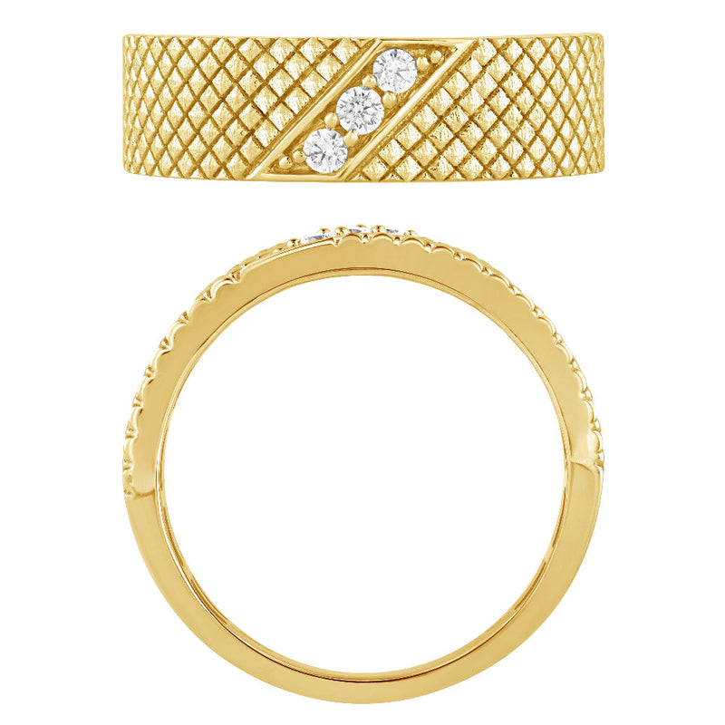 SPECIAL! .13ct G SI 14kt Yellow Gold Diamond Mens Band Ring Size 10