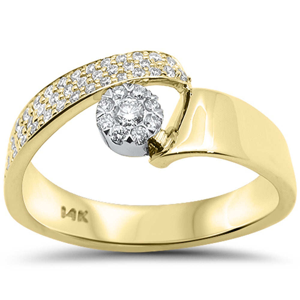 SPECIAL! .38ct G SI 14kt Yellow Gold Modern Round Diamond Ring Band Size 6.5