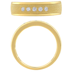 SPECIAL! .15ct G SI 14kt Yellow Gold Men's Round Diamond Modern Band Ring Size 10