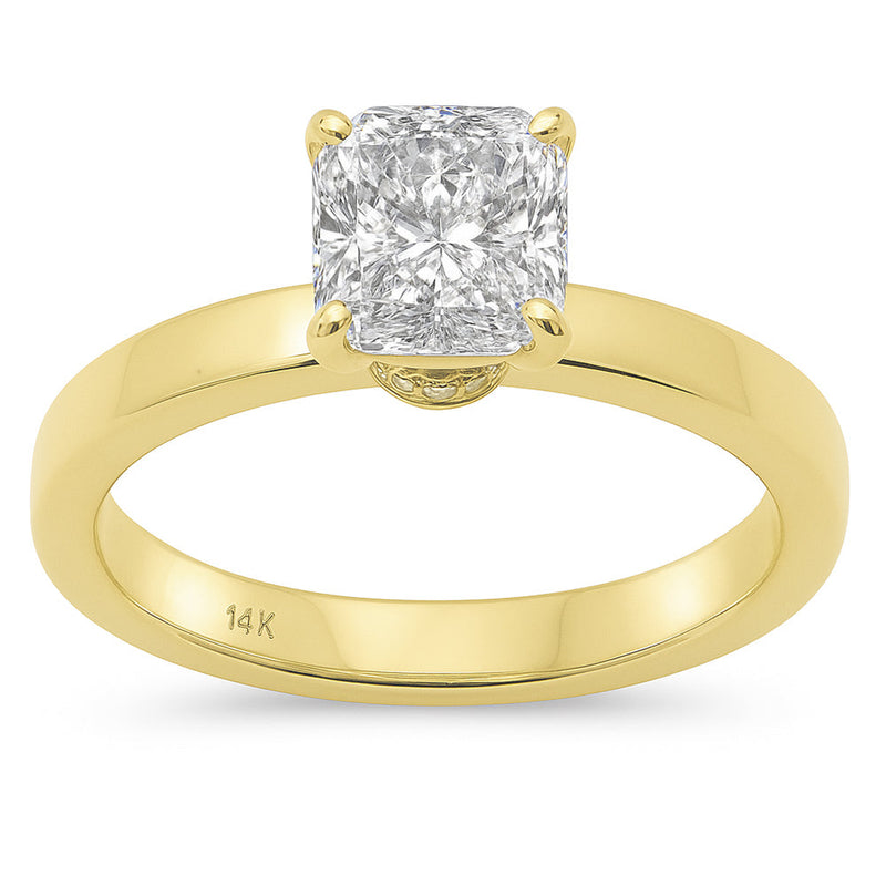 SPECIAL! 1.67ct G SI 14KT Yellow Gold Cushion Cut Diamond Solitaire Ring Size 6.5