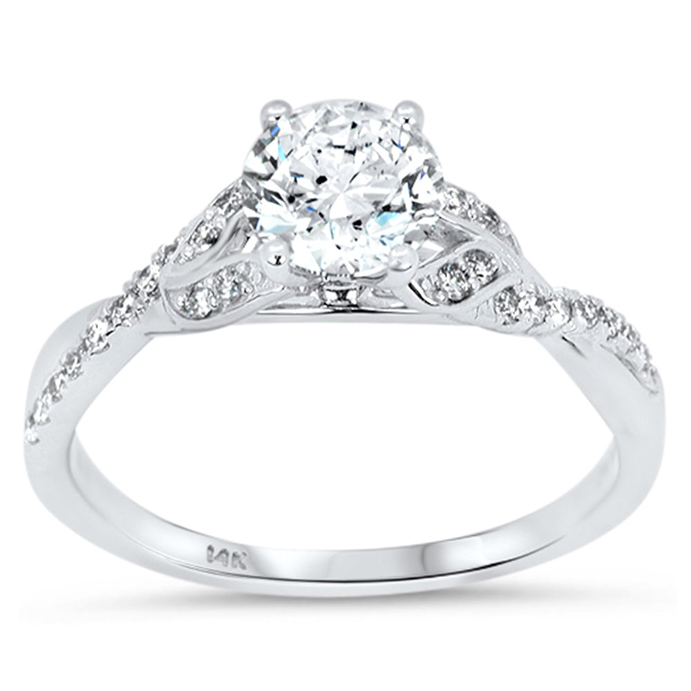 SPECIAL! 1.03ct G SI 14kt White Gold Diamond Round Engagement Ring Size 6.5