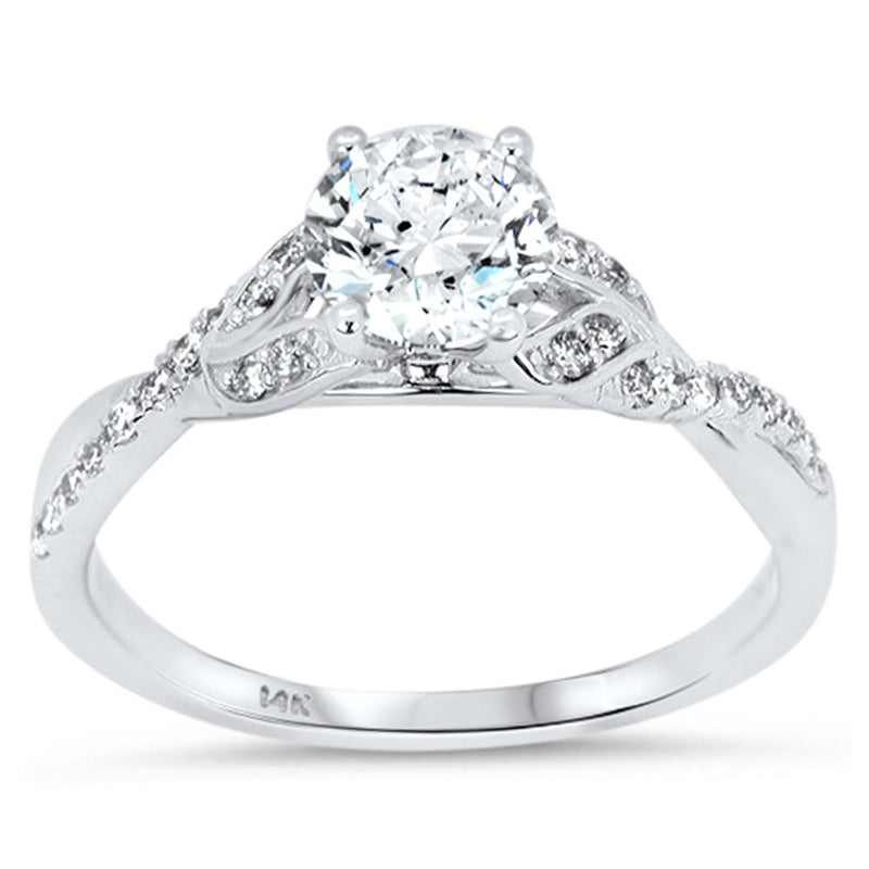 SPECIAL! 1.03ct G SI 14kt White Gold Diamond Round Engagement Ring Size 6.5