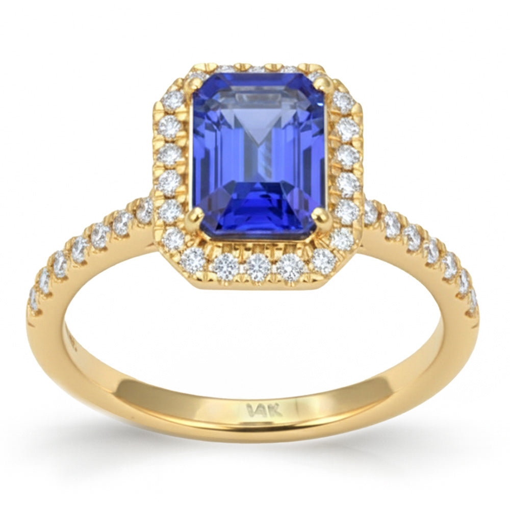 SPECIAL! 1.84ct G SI 14kt Yellow Gold Tanzanite & Diamond Ring Size 6.5