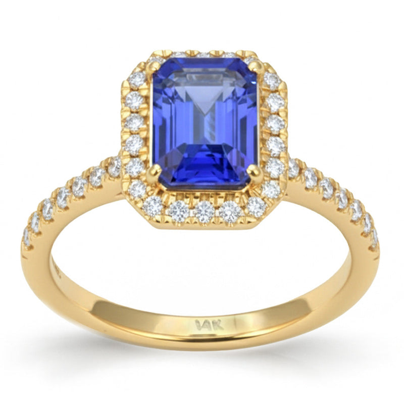 SPECIAL! 1.84ct G SI 14kt Yellow Gold Tanzanite & Diamond Ring Size 6.5