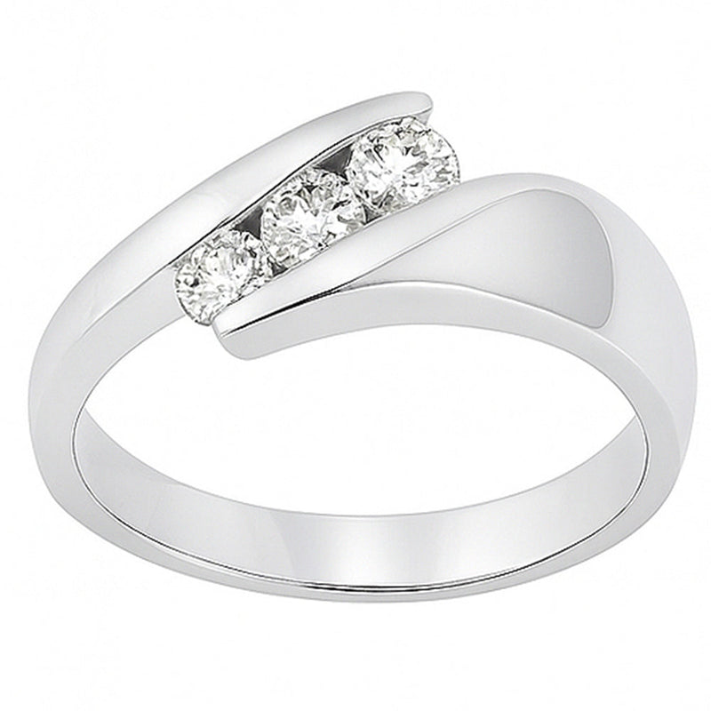 SPECIAL! .30ct G SI 14kt White Gold Round Diamond Band Ring Size 7
