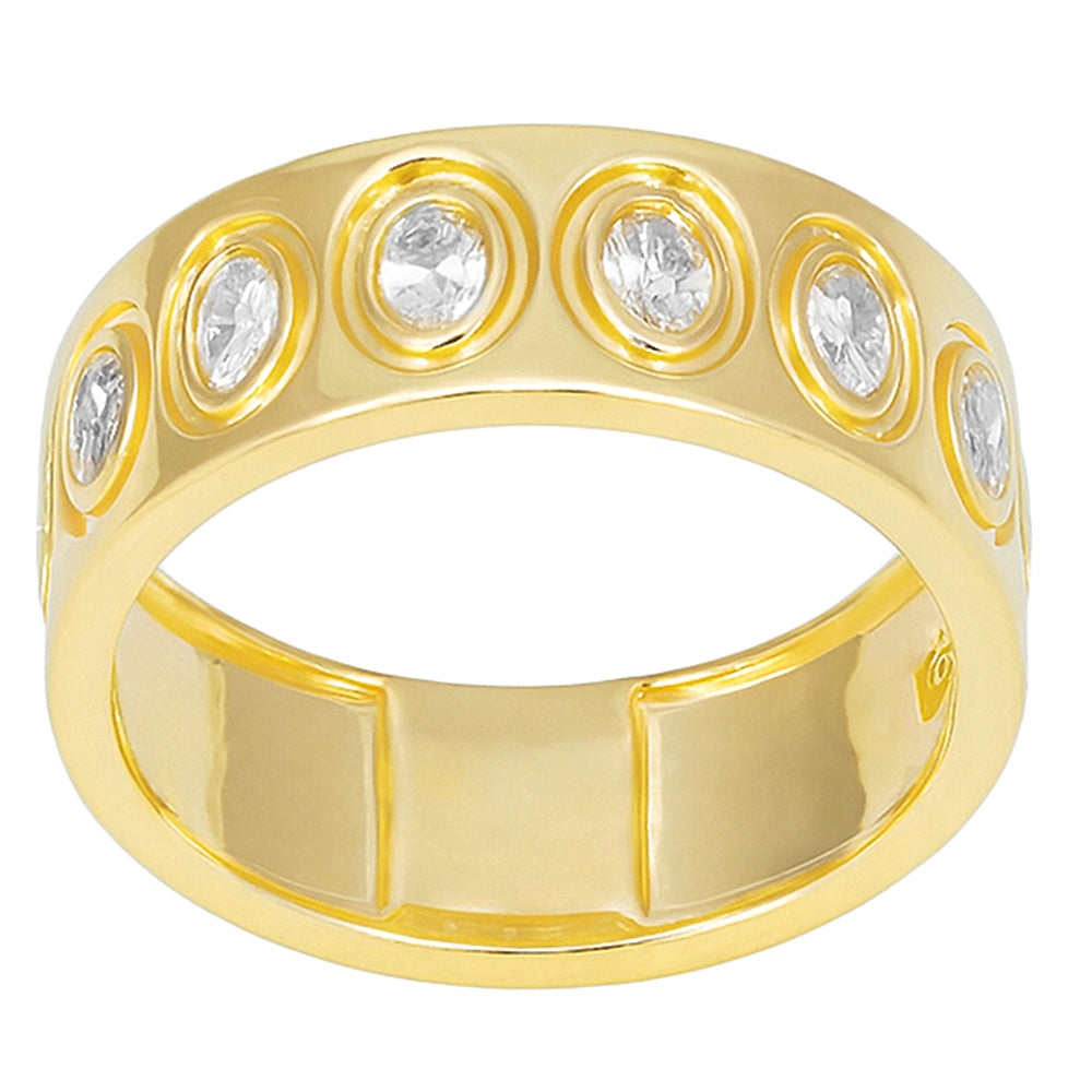 SPECIAL! .63ct G SI 14kt Yellow Gold Bezel Set Oval Cut Diamond Ring Band Size 7
