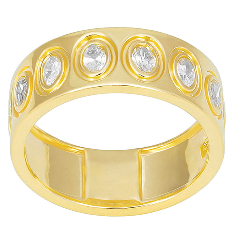 SPECIAL! .63ct G SI 14kt Yellow Gold Bezel Set Oval Cut Diamond Ring Band Size 7