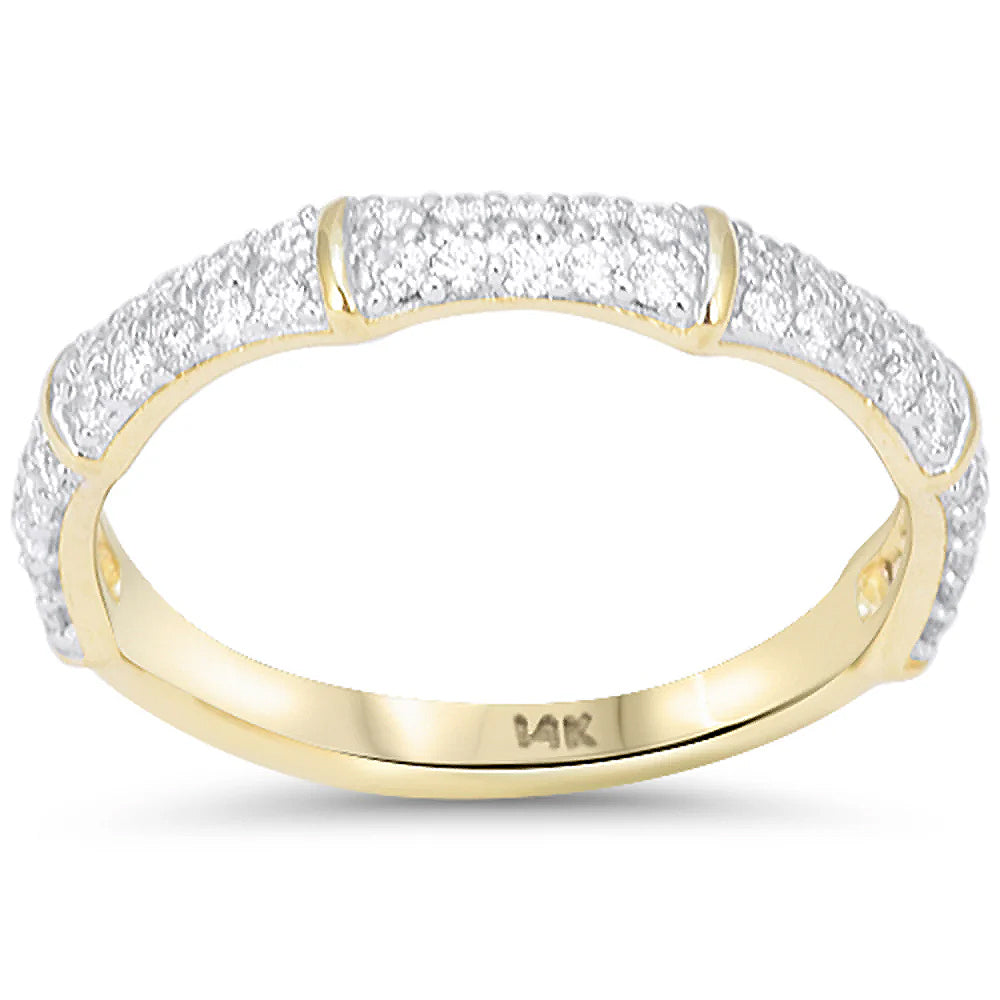 SPECIAL! .33ct G SI 14kt Yellow Gold Round Diamond Band Ring Size 6.5