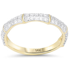 SPECIAL! .33ct G SI 14kt Yellow Gold Round Diamond Band Ring Size 6.5